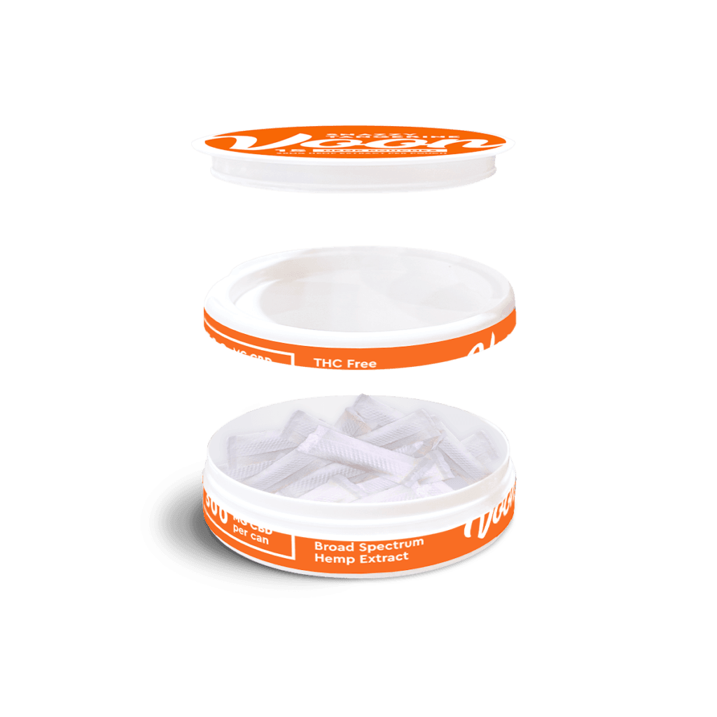 Snazzy Tangerine CBD Pouch side open
