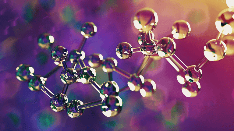 Illustration av en cannabinoidmolekyl
