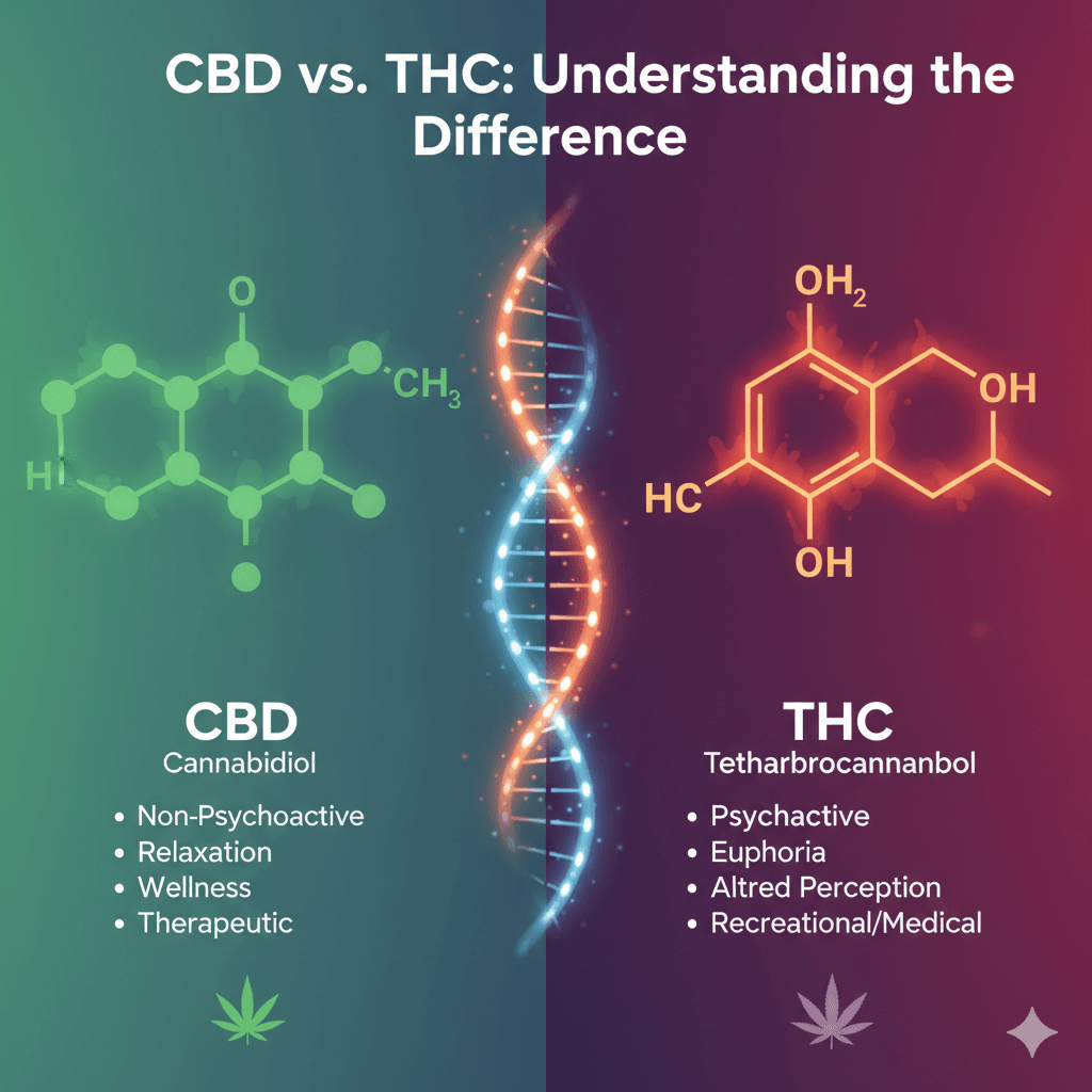 Skillnaden mellan THC och CBD