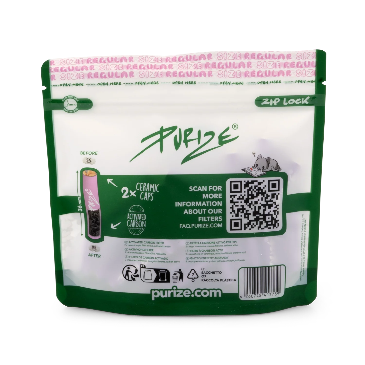 Purize Regular size Lilac back