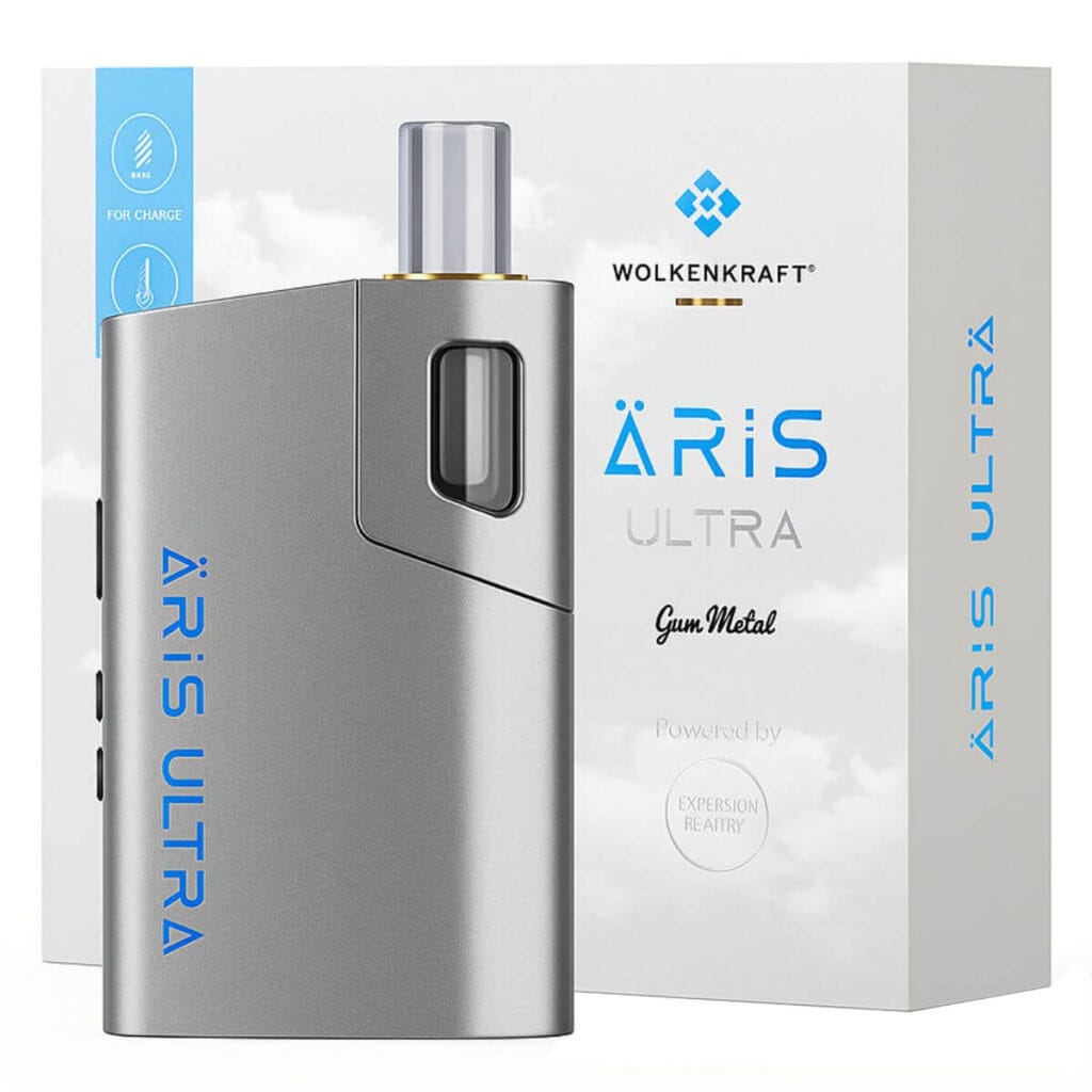WOLKENKRAFT ARiS ULTRA Dry Herb Vaporizer Gun Metal box