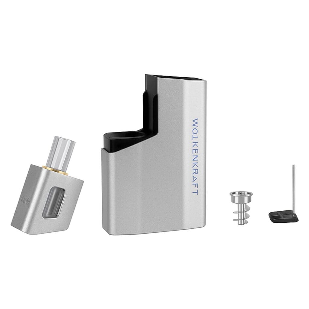 WOLKENKRAFT ARiS ULTRA Dry Herb Vaporizer Gun Metal open