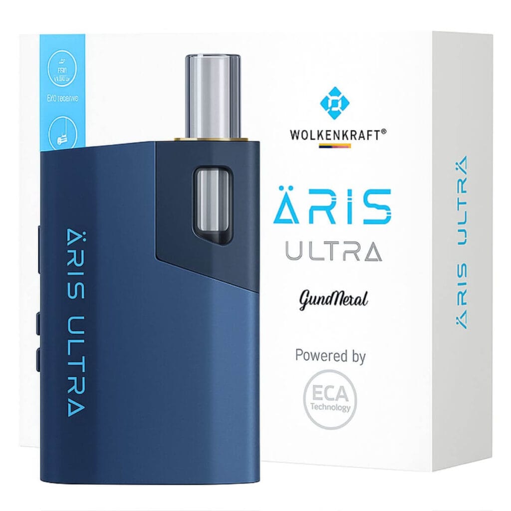 WOLKENKRAFT ARiS ULTRA Dry Herb Vaporizer night blue box