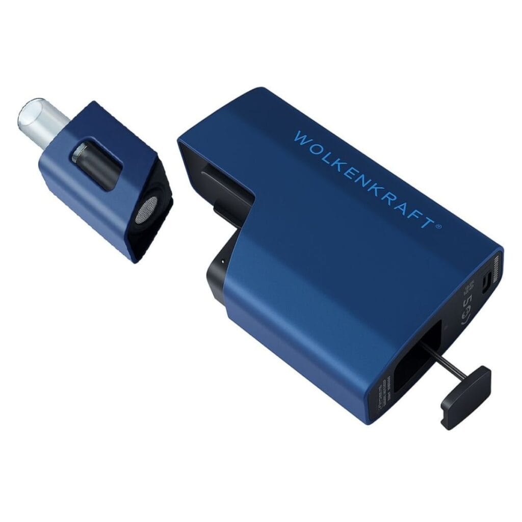 WOLKENKRAFT ARiS ULTRA Dry Herb Vaporizer night blue open