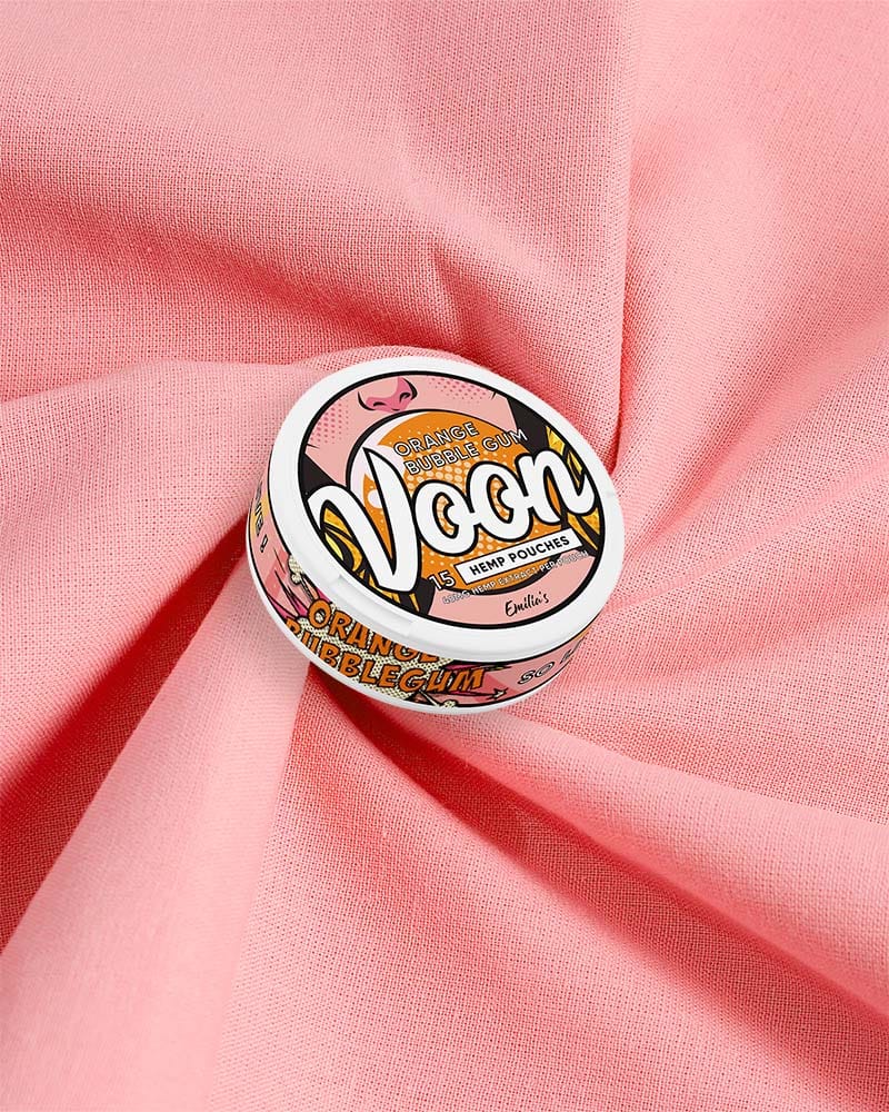 Voon Orange Bubblegum with pink fabric