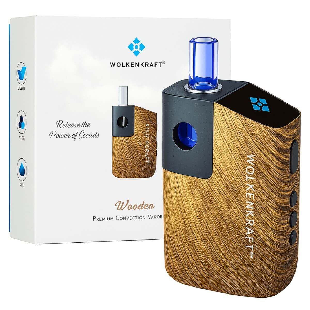 Wolkenkraft fx mini dry herb vaporizer wooden box