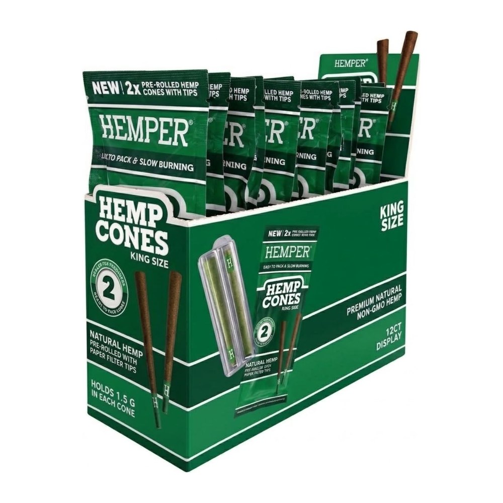 Hemper Hemp Cones King Size Natural i display