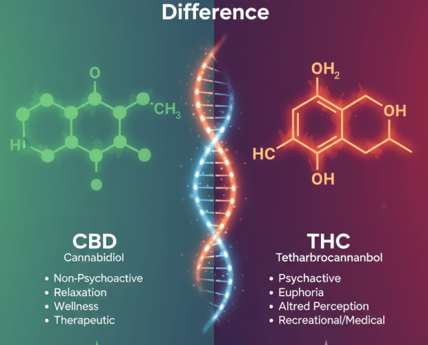 Skillnaden mellan THC och CBD